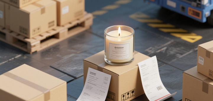 Comparison of per-unit freight costs for express shipping vs. LCL consolidation for Kasia’s candle jars.