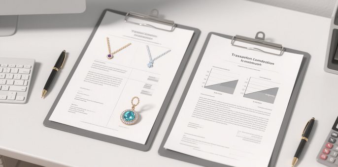 Side-by-side comparison of costs for DDU and DDP shipping for Eszter’s jewelry imports.